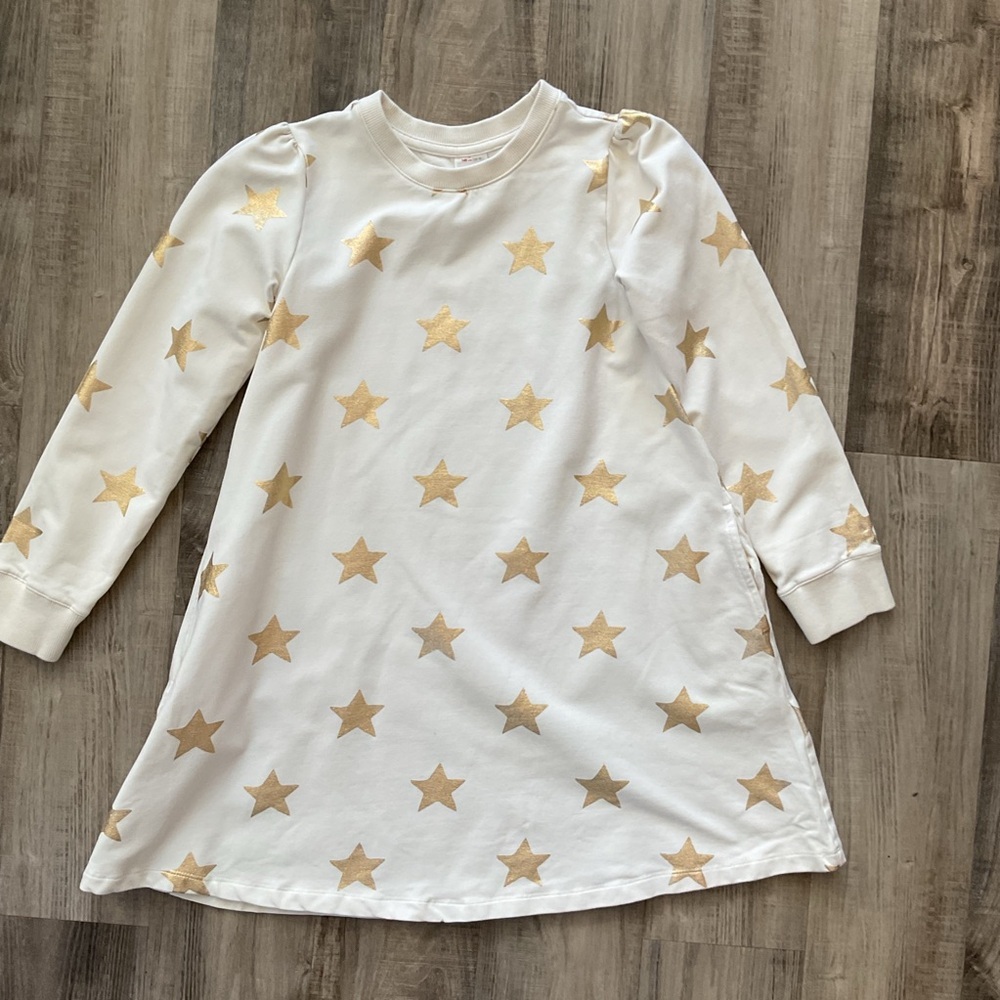 Hanna Andersson Gold Star Sweater Dress Size 10
